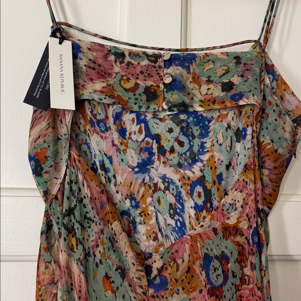 Banana Republic Georgette Cowl-Neck Maxi Dress in Pink Wildflower 852293 - Picture 8 of 13